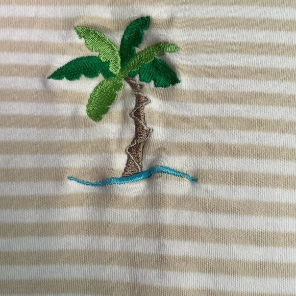 Coral Bay striped top with embroidered palm tree - Picture 2 of 7
